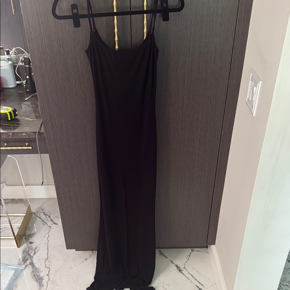 SKIMS Black Soft Lounge Long Slip Dress M - Picture 4 of 15
